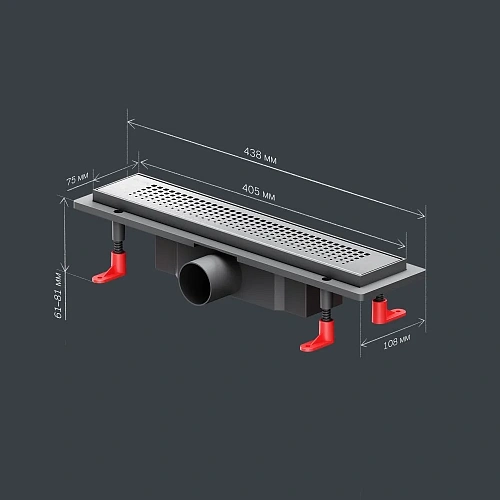 Душевой лоток AM.PM Prime Flow W02SC-P11-040-01SB Flow Cut Gradient 40см, сталь матовая Душевой лоток AM.PM Prime Flow W02SC-P11-040-01SB Flow Cut Gradient 40см, сталь матовая