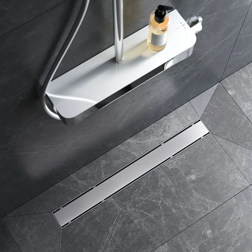 Душевой лоток AM.PM Prime Flow W02SC-U11-070-04SB Flow Tile 70см, сталь матовая Душевой лоток AM.PM Prime Flow W02SC-U11-070-04SB Flow Tile 70см, сталь матовая