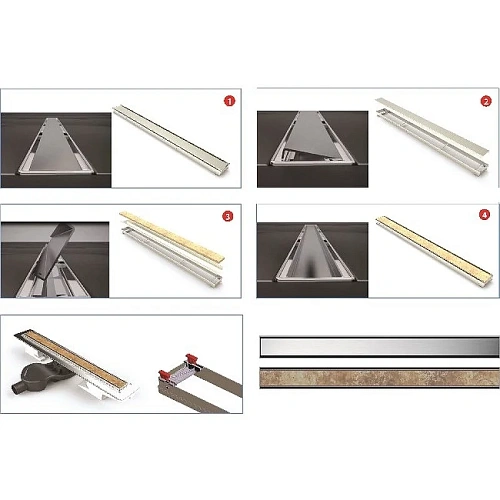 Душевой лоток BERGES B1 Keramik 600 нержавеющая сталь, матовый черный, S-сифон D50 боковой 095117 Душевой лоток BERGES B1 Keramik 600 нержавеющая сталь, матовый черный, S-сифон D50 боковой 095117