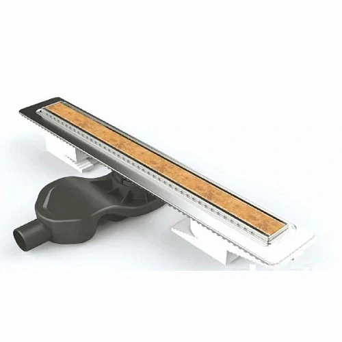 Душевой лоток BERGES B1 Keramik 700 нержавеющая сталь, решетка бронза, S-сифон D50/110 вертикальный 094018 Душевой лоток BERGES B1 Keramik 700 нержавеющая сталь, решетка бронза, S-сифон D50/110 вертикальный 094018