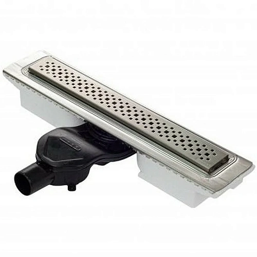 Душевой лоток BERGES C1 Brise 500, матовый хром, S-сифон D50 H60 боковой 090130 Душевой лоток BERGES C1 Brise 500, матовый хром, S-сифон D50 H60 боковой 090130