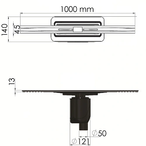 Душевой лоток BERGES SIMPEL 1000, хром глянец, S-сифон D50/105 H50 вертикальный 091013 Душевой лоток BERGES SIMPEL 1000, хром глянец, S-сифон D50/105 H50 вертикальный 091013