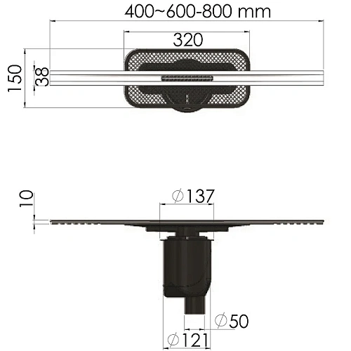 Душевой лоток BERGES SIMPEL 600, хром глянец, S-сифон D50/105 H50 вертикальный 091011 Душевой лоток BERGES SIMPEL 600, хром глянец, S-сифон D50/105 H50 вертикальный 091011