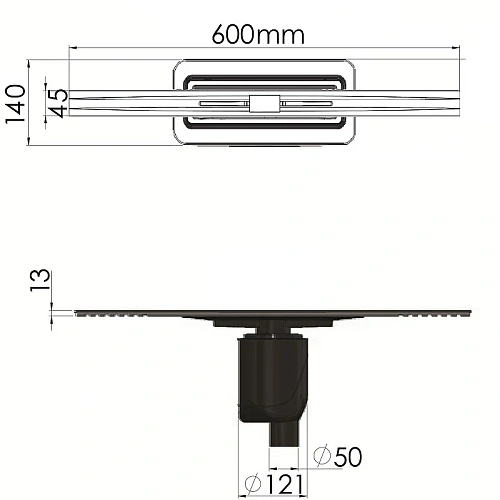 Душевой лоток BERGES SIMPEL 600, хром глянец, S-сифон D50/105 H50 вертикальный 091011 Душевой лоток BERGES SIMPEL 600, хром глянец, S-сифон D50/105 H50 вертикальный 091011