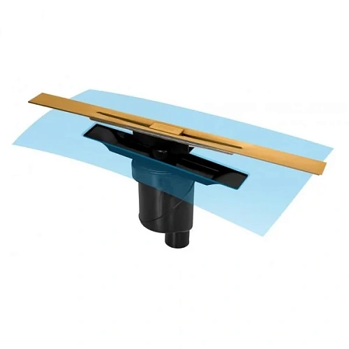 Душевой лоток BERGES SIMPEL 800, золото глянец, S-сифон D50/105 H50 вертикальный 092012 Душевой лоток BERGES SIMPEL 800, золото глянец, S-сифон D50/105 H50 вертикальный 092012