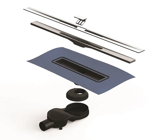 Душевой лоток BERGES SIMPEL 800, матовый хром, S-сифон D50 H60 боковой 090112 Душевой лоток BERGES SIMPEL 800, матовый хром, S-сифон D50 H60 боковой 090112