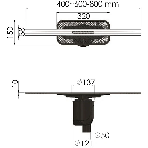 Душевой лоток BERGES SIMPEL 800, хром глянец, S-сифон D50/105 H50 вертикальный 091012 Душевой лоток BERGES SIMPEL 800, хром глянец, S-сифон D50/105 H50 вертикальный 091012