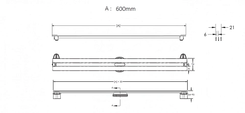 Душевой лоток BERGES SUPER Slim 600 нержавеющая сталь, решетка золото глянец, S-сифон D50/110 вертик 092052 Душевой лоток BERGES SUPER Slim 600 нержавеющая сталь, решетка золото глянец, S-сифон D50/110 вертик 092052
