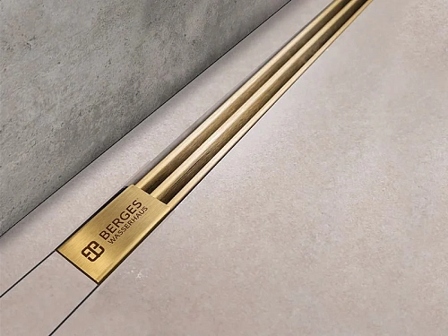 Душевой лоток BERGES SUPER Slim 800, золото глянец, S-сифон D50/105 H50 вертикальный 092054 Душевой лоток BERGES SUPER Slim 800, золото глянец, S-сифон D50/105 H50 вертикальный 092054