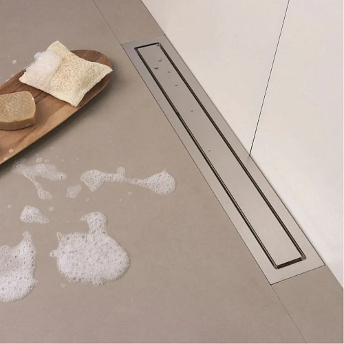 Душевой лоток BERGES TOP Stark 600, матовый хром, S-сифон D50/105 H50 вертикальный 090049 Душевой лоток BERGES TOP Stark 600, матовый хром, S-сифон D50/105 H50 вертикальный 090049