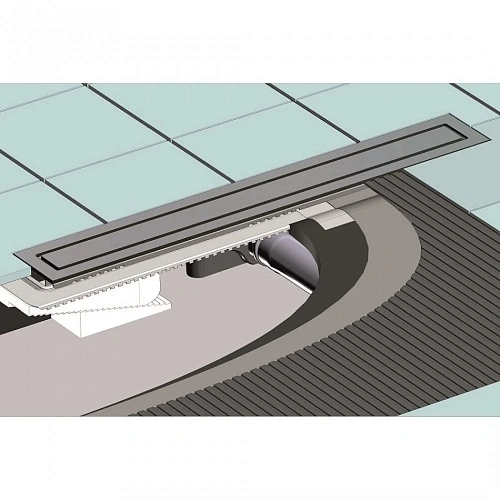 Душевой лоток BERGES TOP Stark 600, матовый хром, S-сифон D50/105 H50 вертикальный 090049 Душевой лоток BERGES TOP Stark 600, матовый хром, S-сифон D50/105 H50 вертикальный 090049