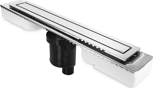 Душевой лоток BERGES TOP Stark 600, хром глянец, S-сифон D50/105 H50 вертикальный 091049 Душевой лоток BERGES TOP Stark 600, хром глянец, S-сифон D50/105 H50 вертикальный 091049