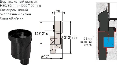 Душевой лоток BERGES WALL 600 пристенный, золото глянец, S-сифон D50 H60 боковой 092156 Душевой лоток BERGES WALL 600 пристенный, золото глянец, S-сифон D50 H60 боковой 092156