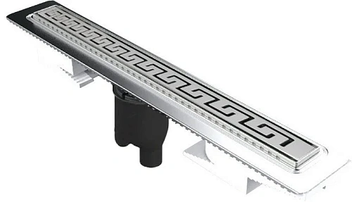 Душевой лоток BERGES В1 Antik 400, матовый хром, S-сифон D50/105 H50 вертикальный 090022 Душевой лоток BERGES В1 Antik 400, матовый хром, S-сифон D50/105 H50 вертикальный 090022