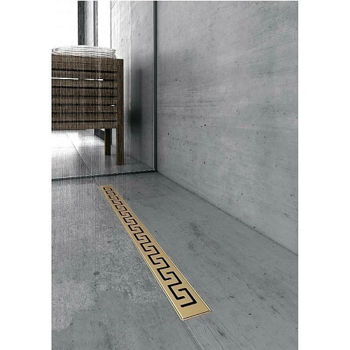 Душевой лоток BERGES В1 Antik 700, золото глянец, S-сифон D50 H60 боковой 092125 Душевой лоток BERGES В1 Antik 700, золото глянец, S-сифон D50 H60 боковой 092125