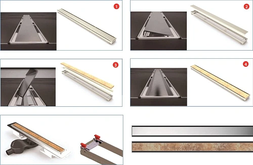 Душевой лоток BERGES В1 Antik 800, золото глянец, S-сифон D50 H60 боковой 092126 Душевой лоток BERGES В1 Antik 800, золото глянец, S-сифон D50 H60 боковой 092126