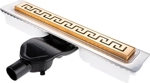 Душевой лоток BERGES В1 Antik 800, золото глянец, S-сифон D50 H60 боковой 092126 Душевой лоток BERGES В1 Antik 800, золото глянец, S-сифон D50 H60 боковой 092126