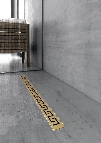 Душевой лоток BERGES В1 Antik 900, золото глянец, S-сифон D50/105 H50 вертикальный 092027 Душевой лоток BERGES В1 Antik 900, золото глянец, S-сифон D50/105 H50 вертикальный 092027