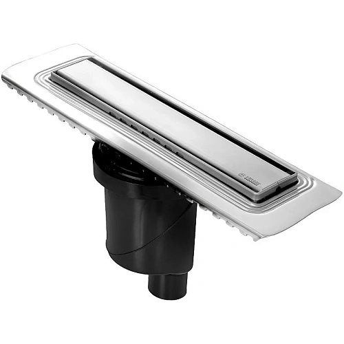 Душевой лоток BERGES В1 Keramik 500, хром глянец, S-сифон D50/105 H50 вертикальный 091016 Душевой лоток BERGES В1 Keramik 500, хром глянец, S-сифон D50/105 H50 вертикальный 091016