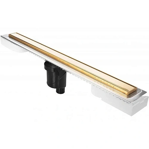 Душевой лоток BERGES В1 Keramik 800, золото глянец, S-сифон D50/105 H50 вертикальный 092019 Душевой лоток BERGES В1 Keramik 800, золото глянец, S-сифон D50/105 H50 вертикальный 092019