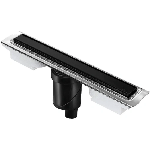 Душевой лоток BERGES С1 Norma 600 нержавеющая сталь, матовый черный, S-сифонD50/110 вертикальный 095037 Душевой лоток BERGES С1 Norma 600 нержавеющая сталь, матовый черный, S-сифонD50/110 вертикальный 095037