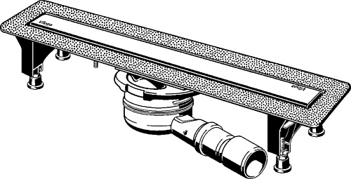 Душевой лоток Viega Advantix 100см 753184 с решеткой ER10 мод. 4983.10 Душевой лоток Viega Advantix 100см 753184 с решеткой ER10 мод. 4983.10