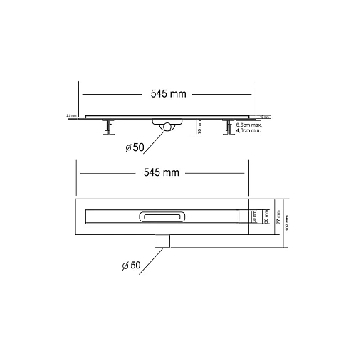 Душевой лоток Vincea Say CARMINE SAY.510.50.P.PITI 50 см, хром Душевой лоток Vincea Say CARMINE SAY.510.50.P.PITI 50 см, хром