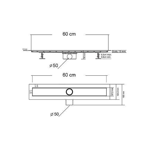 Душевой лоток Vincea Say OPTIMA 601.60.B.M.S.NSN, 60 см, матовый черный SAY.601.60.B.M.S.NSNGH Душевой лоток Vincea Say OPTIMA 601.60.B.M.S.NSN, 60 см, матовый черный SAY.601.60.B.M.S.NSNGH