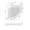 Душевой поддон AM.PM Gem W90T-405-090WT пятиугольный 90х90, с сифоном Душевой поддон AM.PM Gem W90T-405-090WT пятиугольный 90х90, с сифоном
