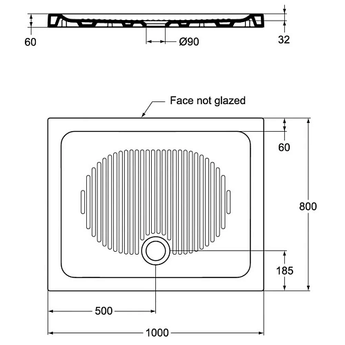 Душевой поддон Ideal Standard T267601 CONNECT 100x80 см Душевой поддон Ideal Standard T267601 CONNECT 100x80 см