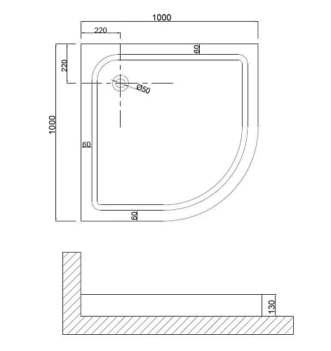 Душевой поддон Niagara Nova NG-100-100 (100x100x13) полукруг, для 6607, 6807 1001001 Душевой поддон Niagara Nova NG-100-100 (100x100x13) полукруг, для 6607, 6807 1001001