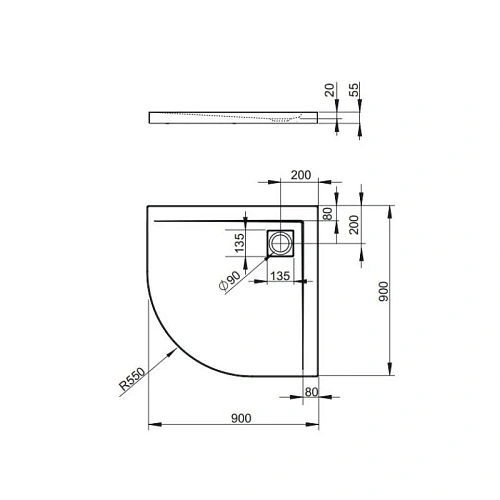 Душевой поддон Radaway Agros A900 4AA99-01 90x90 Душевой поддон Radaway Agros A900 4AA99-01 90x90