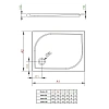 Душевой поддон Radaway Delos D900 4D97545-03 90x75 Душевой поддон Radaway Delos D900 4D97545-03 90x75