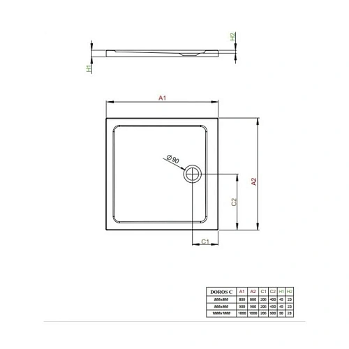 Душевой поддон Radaway Doros Plus C1000 SDRPC1010-01 100x100 Душевой поддон Radaway Doros Plus C1000 SDRPC1010-01 100x100