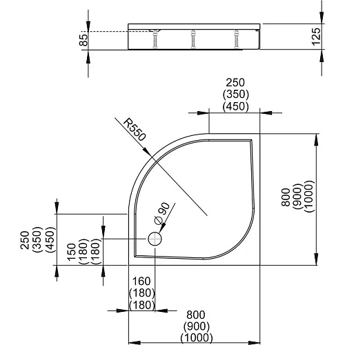 Душевой поддон Radaway Paros A1000 MBA1010-03-1 100x100 Душевой поддон Radaway Paros A1000 MBA1010-03-1 100x100