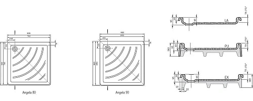 Душевой поддон Ravak Angela 80 PU A004401120 Душевой поддон Ravak Angela 80 PU A004401120