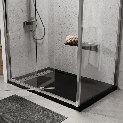 Душевой поддон WasserKRAFT Abens 20T07 черный Душевой поддон WasserKRAFT Abens 20T07 черный