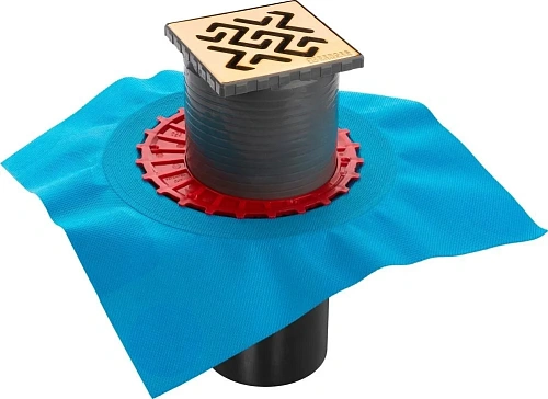 Душевой трап BERGES ZENTRUM Antik 100х100, золото глянец, выпуск D50/75/110 H74 вертикальный 092464 Душевой трап BERGES ZENTRUM Antik 100х100, золото глянец, выпуск D50/75/110 H74 вертикальный 092464