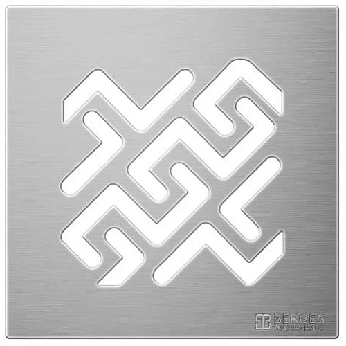 Душевой трап BERGES ZENTRUM Antik 100х100, матовый хром, выпуск D50/75/110 H74 вертикальный 090464 Душевой трап BERGES ZENTRUM Antik 100х100, матовый хром, выпуск D50/75/110 H74 вертикальный 090464