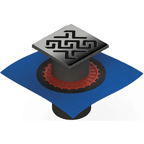 Душевой трап BERGES ZENTRUM Antik 150х150, хром глянец, выпуск D50/75/110 H74 вертикальный 091465 Душевой трап BERGES ZENTRUM Antik 150х150, хром глянец, выпуск D50/75/110 H74 вертикальный 091465