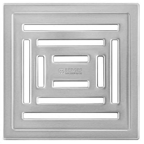 Душевой трап BERGES ZENTRUM Uno 150х150, матовый хром, выпуск D50/75/110 H74 вертикальный 090472 Душевой трап BERGES ZENTRUM Uno 150х150, матовый хром, выпуск D50/75/110 H74 вертикальный 090472