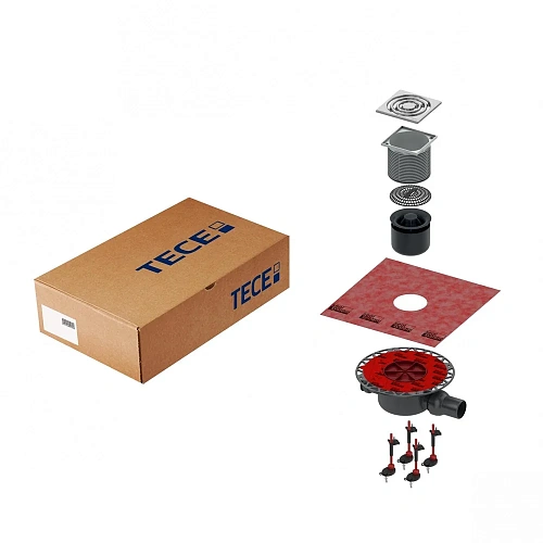 Душевой трап TECE TECEdrainpoint DN 50 с декоративной решеткой KDP-S120 Душевой трап TECE TECEdrainpoint DN 50 с декоративной решеткой KDP-S120