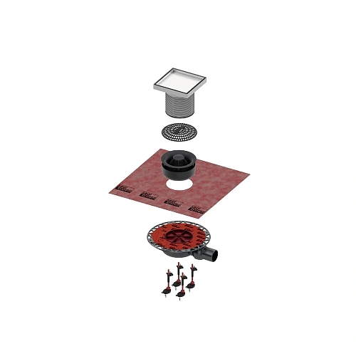 Душевой трап TECE TECEdrainpoint DN 50 с основой под плитку KDP-L50 Душевой трап TECE TECEdrainpoint DN 50 с основой под плитку KDP-L50