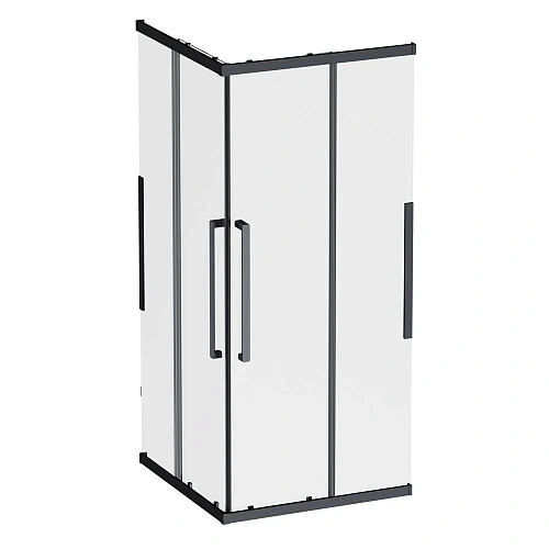 Душевой уголок AM.PM Func W84G-403-9090-BТ Slide 90х90, черный, стекло прозрачное Душевой уголок AM.PM Func W84G-403-9090-BТ Slide 90х90, черный, стекло прозрачное