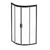 Душевой уголок AM.PM Gem W90G-401-090BT четверть круга 90x90 стекло прозрачное, профиль черный матовый