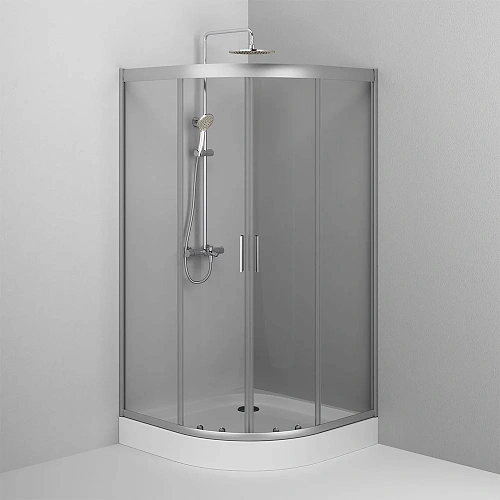 Душевой уголок AM.PM Gem W90G-401-100WT 100х100, стекло прозрачное, профиль матовое серебо,без поддо Душевой уголок AM.PM Gem W90G-401-100WT 100х100, стекло прозрачное, профиль матовое серебо,без поддо