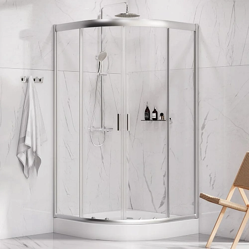 Душевой уголок AM.PM Gem W90G-401-100WT 100х100, стекло прозрачное, профиль матовое серебо,без поддо Душевой уголок AM.PM Gem W90G-401-100WT 100х100, стекло прозрачное, профиль матовое серебо,без поддо