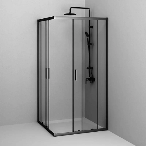 Душевой уголок AM.PM Gem W90G-403-100100-BT 100x100 черный матовый, стекло прозрачное Душевой уголок AM.PM Gem W90G-403-100100-BT 100x100 черный матовый, стекло прозрачное