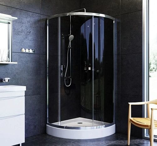 Душевой уголок AM.PM Like W83G-315-090CG Slide 90x90, стекло тонированное, профиль хром Душевой уголок AM.PM Like W83G-315-090CG Slide 90x90, стекло тонированное, профиль хром