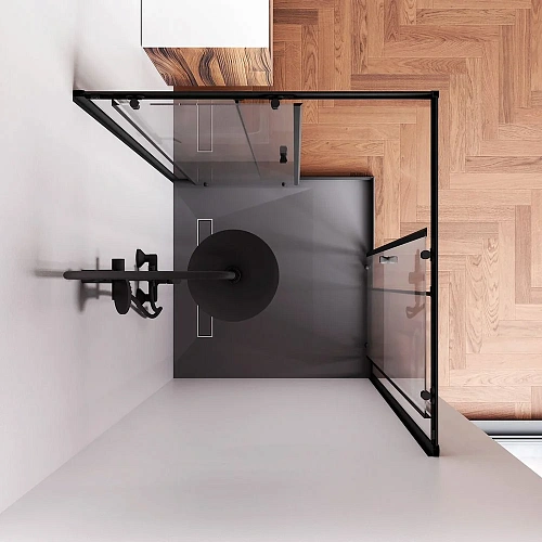 Душевой уголок AM.PM Sunny W87G-403-100100-BT 100x100 черный, стекло прозрачное Душевой уголок AM.PM Sunny W87G-403-100100-BT 100x100 черный, стекло прозрачное